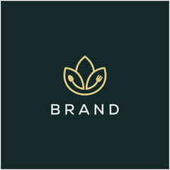 Obraz premium food flower logo design