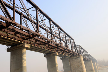 An old steel frame bridge