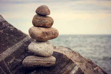 Stone piramid background. Nature texture. Wallpaper