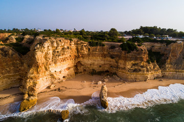 Praia da Marinha, Lagoa, Algarve, Portugal, Europe - Aerial View at Dsuk - 258827541