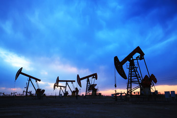 the silhouette of the oil pump