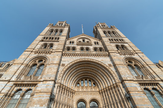The front of the Natural History Museum in London