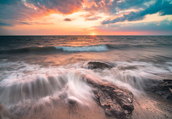 Obraz premium sunset on the beach