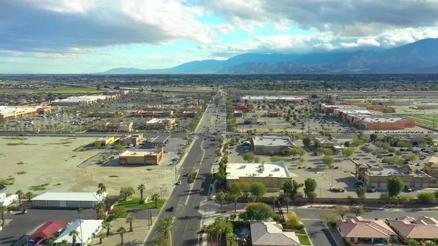 Aerial drone footage of Indio CA 4k