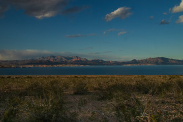 Lake Mead National Recreation Area with River Mountains in background
