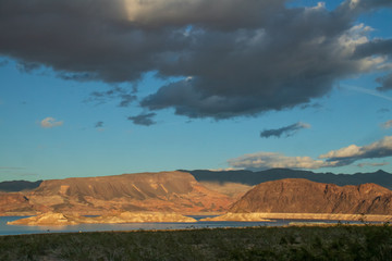 Lake Mead National Recreation Area with River Mountains in background