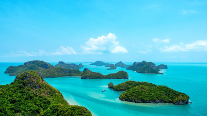 Fototapeta premium Landscape image of Mu Koh Angthong, Samui Island, Surat Thani, Thailand