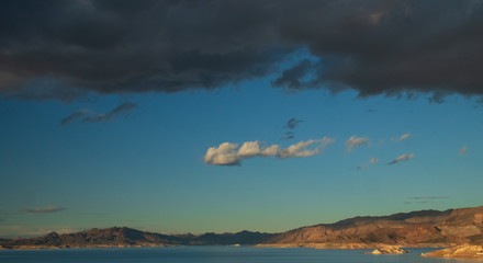 Lake Mead National Recreation Area with River Mountains in background