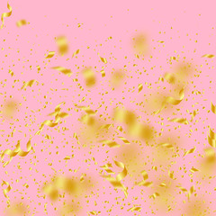 Obraz na płótnie Canvas Streamers and confetti. Gold tinsel and foil 
