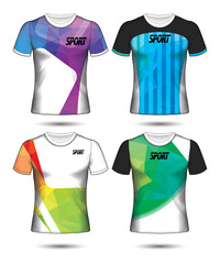 Set of soccer or football jersey template t-shirt style, Design your football club vector illustration
