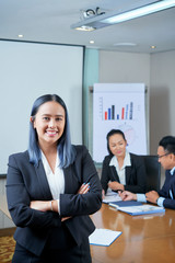 Positive female entrepreneur