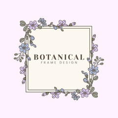 Botanical floral mockup illustration