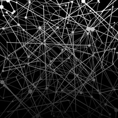 Black neural network illustration