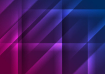 Fototapeta premium Blue purple glowing smooth stripes abstract background