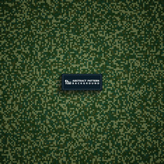 Abstract green military square pattern design background. vector eps10