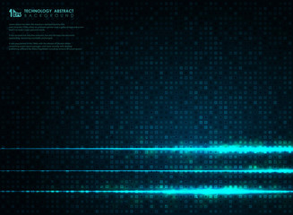 Abstract futuristic blue square pattern of technology energy background. illustration vector eps10