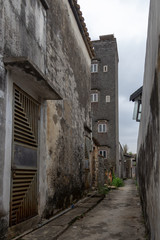 Fototapeta na wymiar narrow street in old chinese town