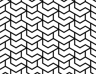 The geometric pattern with lines. Seamless vector background. White and black texture. Graphic modern pattern. Simple lattice graphic design