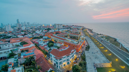 Cartagena colombia aereal view