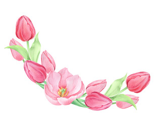 Obraz premium Watercolor spring flowers