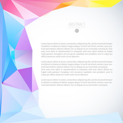 Color triangle background banner brochure template