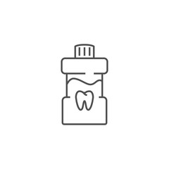 Mouth Rinse Line Icon