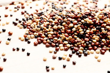 Quinoa on a white background