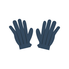 Fototapeta premium glove icon in flat style isolated vector illustration on white transparent background