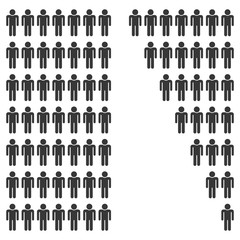 People Icons Work Group Team, Persons Crowd Symbol Vector Illustration