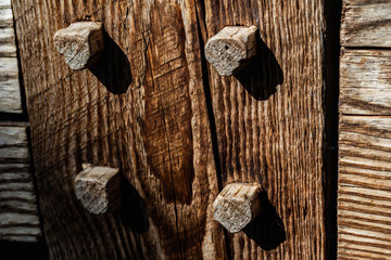 traditional dowel joinery on post and beam timber structure