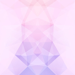 Abstract background consisting of pastel pink, white triangles. Geometric design for business presentations or web template banner flyer. Vector illustration