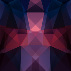 Polygonal vector background. Can be used in cover design, book design, website background. Vector illustration. Blue, purple colors.