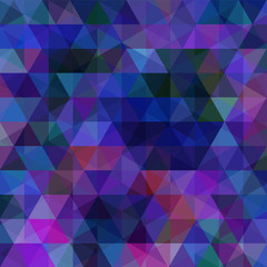 Triangle vector background. Can be used in cover design, book design, website background. Vector illustration. Dark blue, purple colors.