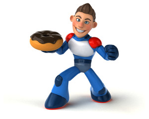 Super modern superhero - 3D Illustration