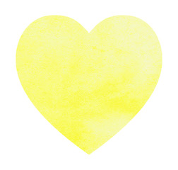 Hand-drawn watercolor illustration heart 