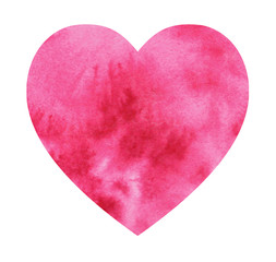 Hand-drawn watercolor illustration heart 