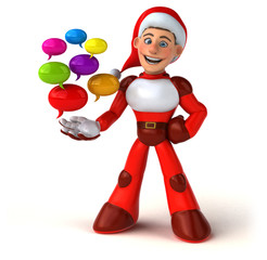 Fun Super Santa Claus - 3D Illustration