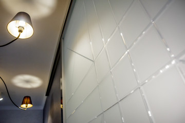 Modern house interior decor elements of the living room and segments of the luxury environment of an empty apartment