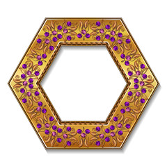 frame gold color with shadow