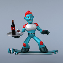 Red Robot - 3D Illustration