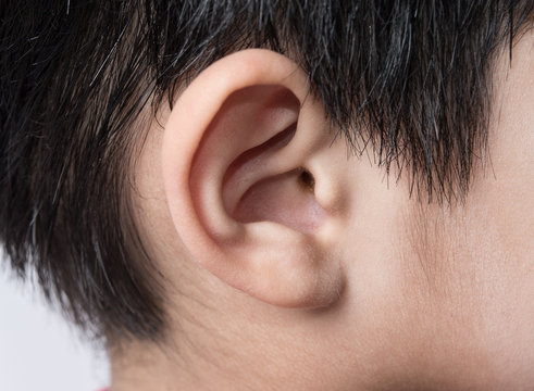 Close Up Of Child Ear Boy