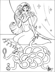 coloring book. princess. puzzles. tales 16