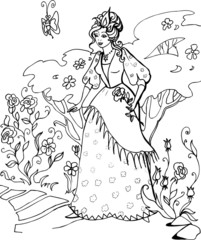 coloring book. princess. puzzles. tales 06