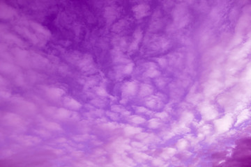 Colorized sky with soft violet clouds