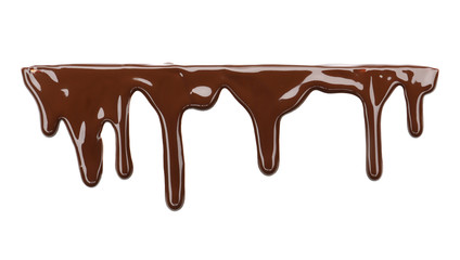 Stains of melted chocolate on white background