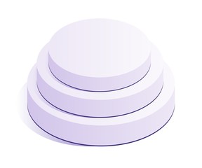 Stage podium on white background. Stage, scene. Abstract 3d vector, White podium.