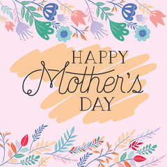 happy mothers day card with herbs frame