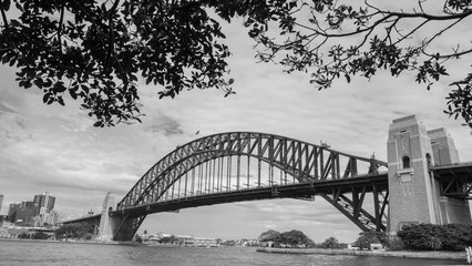 Sydney Harbour Bridge Black and White