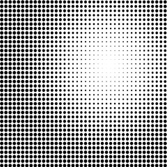 Background of black dots on the white 