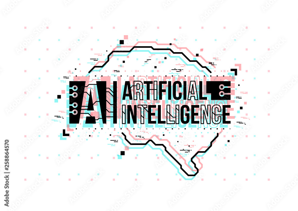 Poster ai. conceptual layout with hud elements for print and web. lettering with futuristic user interface 